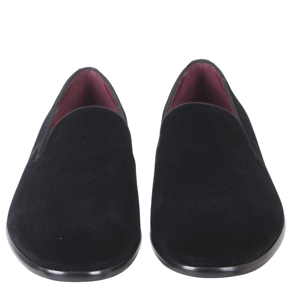 

Dolce & Gabbana Black Velvet Loafers Size IT