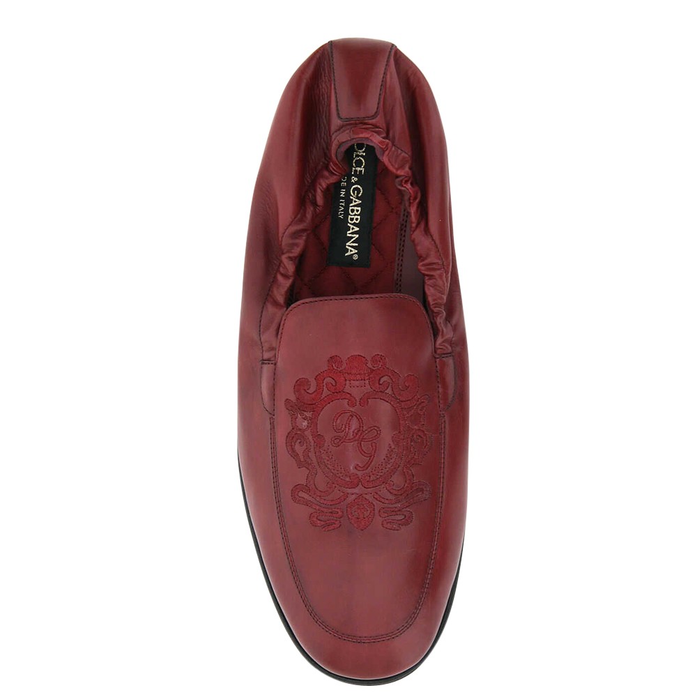 

Dolce & Gabbana Bordeaux Layered DNA Embroidery Loafers Size IT, Burgundy