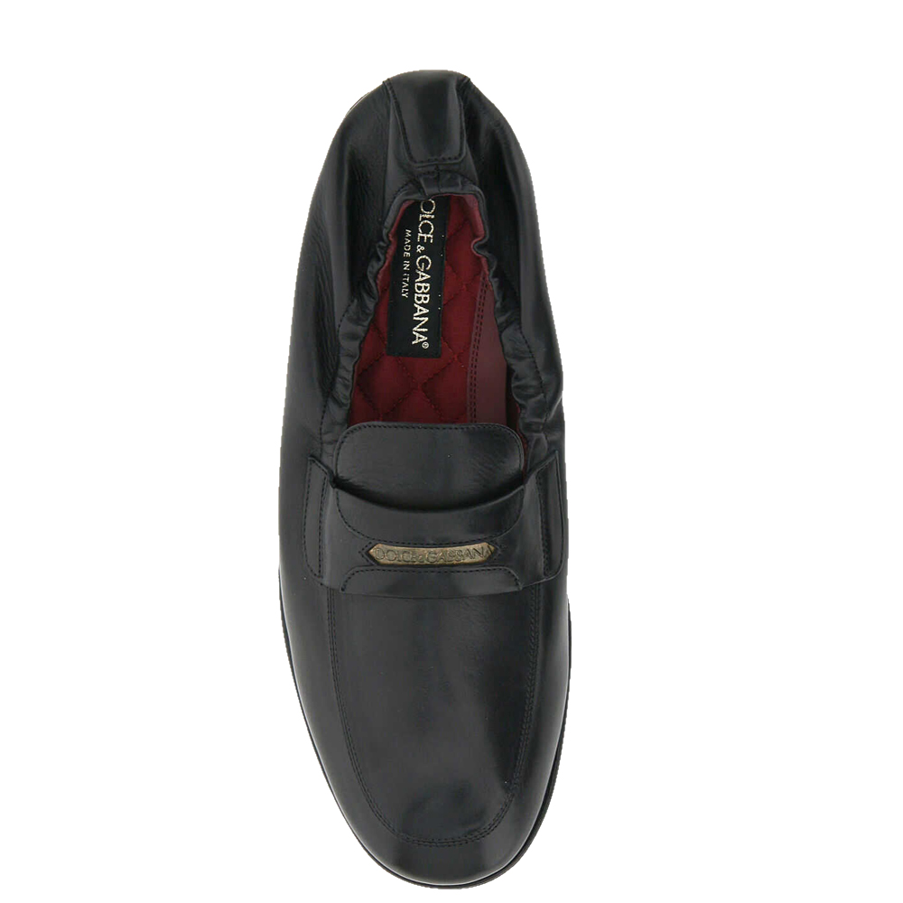 

Dolce & Gabbana Black Leather Loafers Size IT