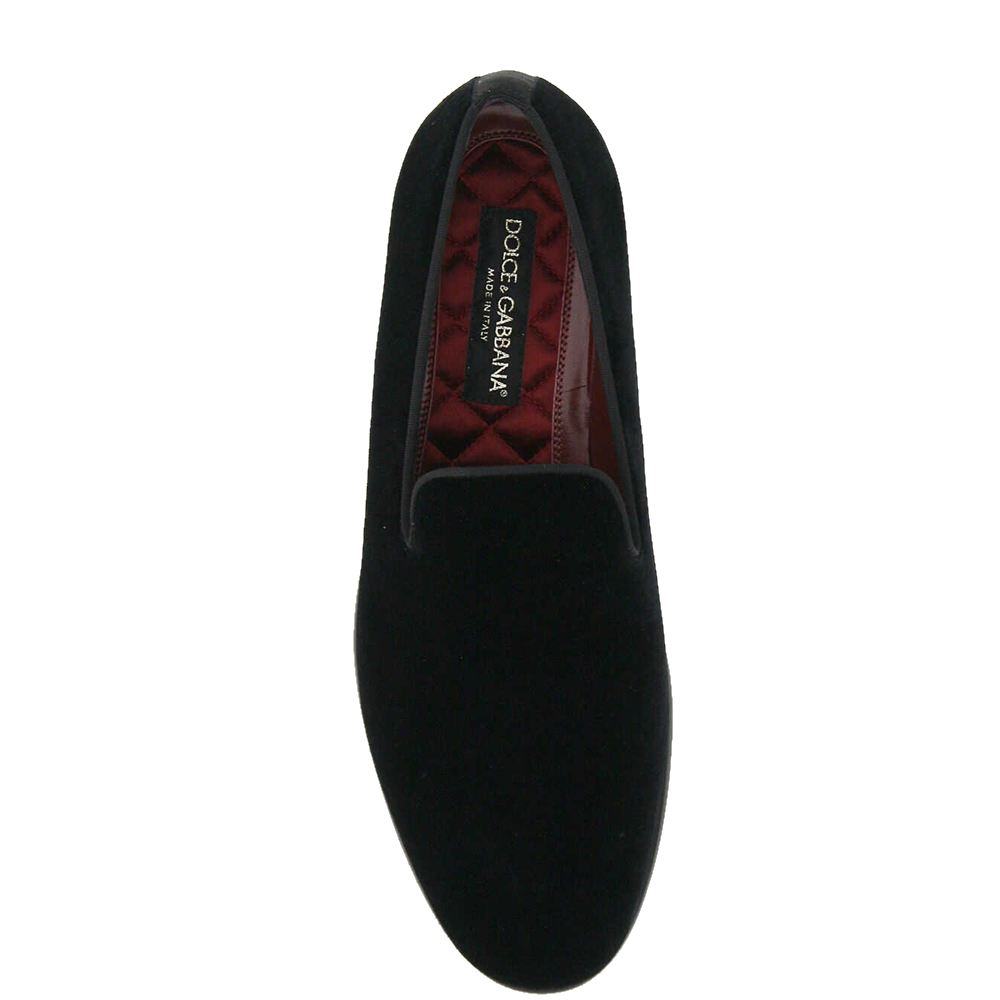 

Dolce & Gabbana Black Velvet Loafers Size IT