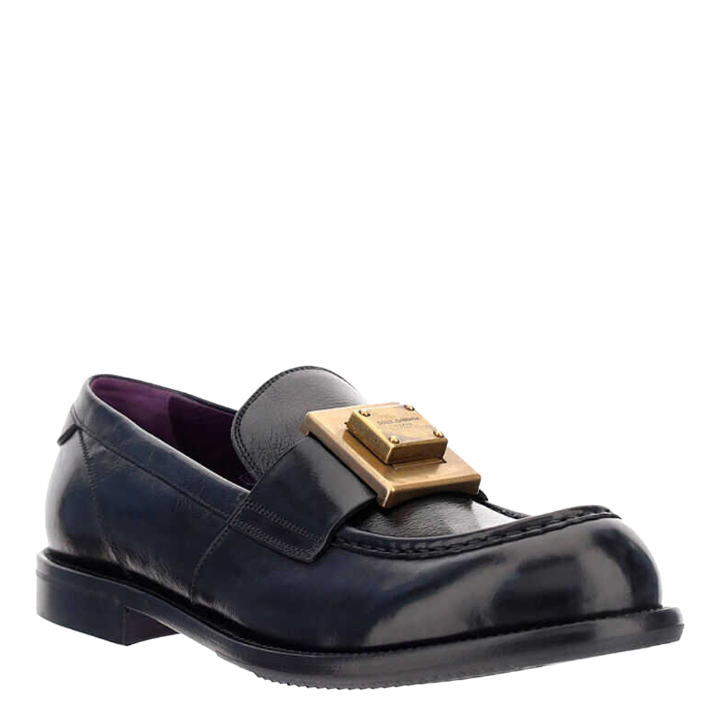 

Dolce & Gabbana Black Leather Loafers Size IT