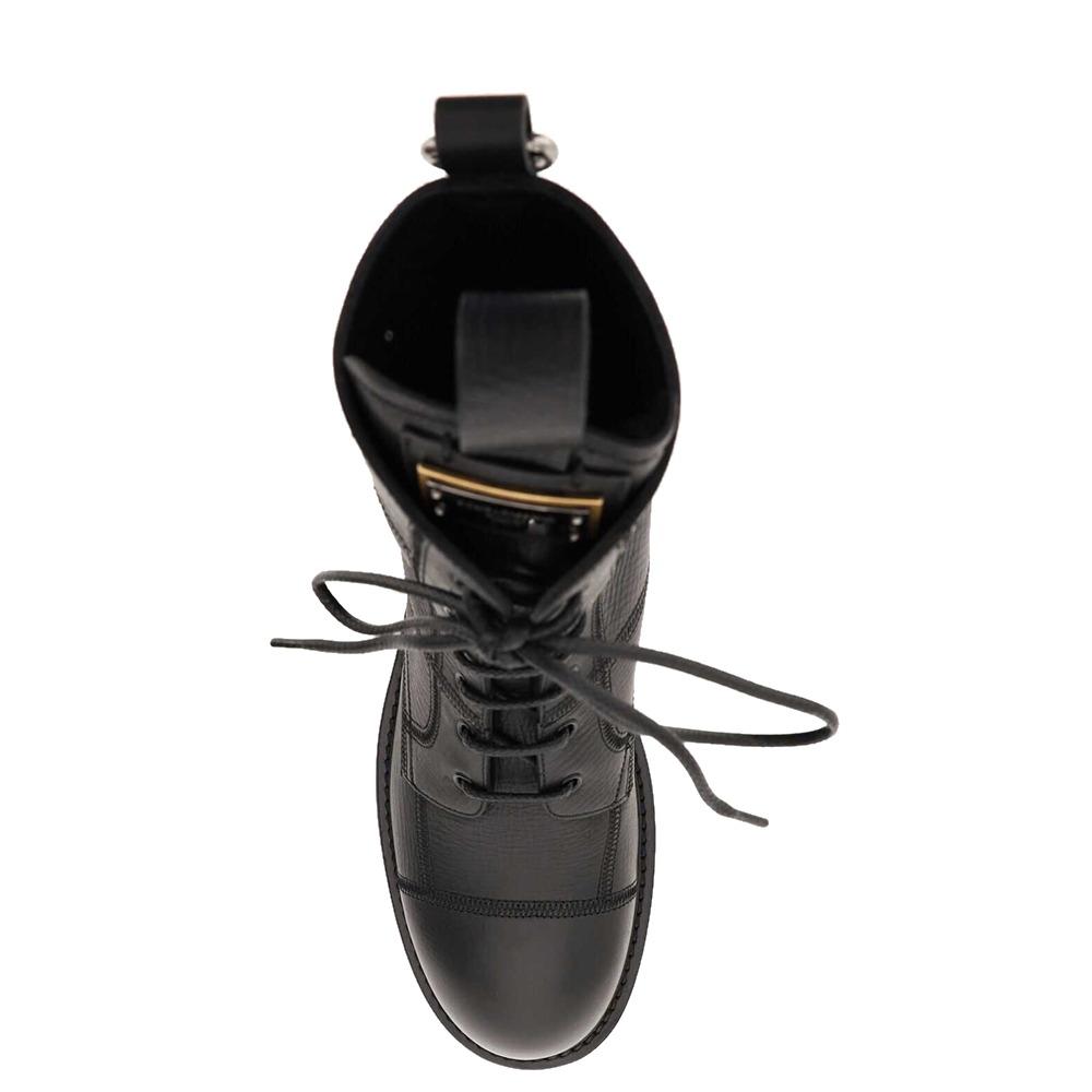 

Dolce & Gabbana Black Bernini Lace-Up Boots Size IT