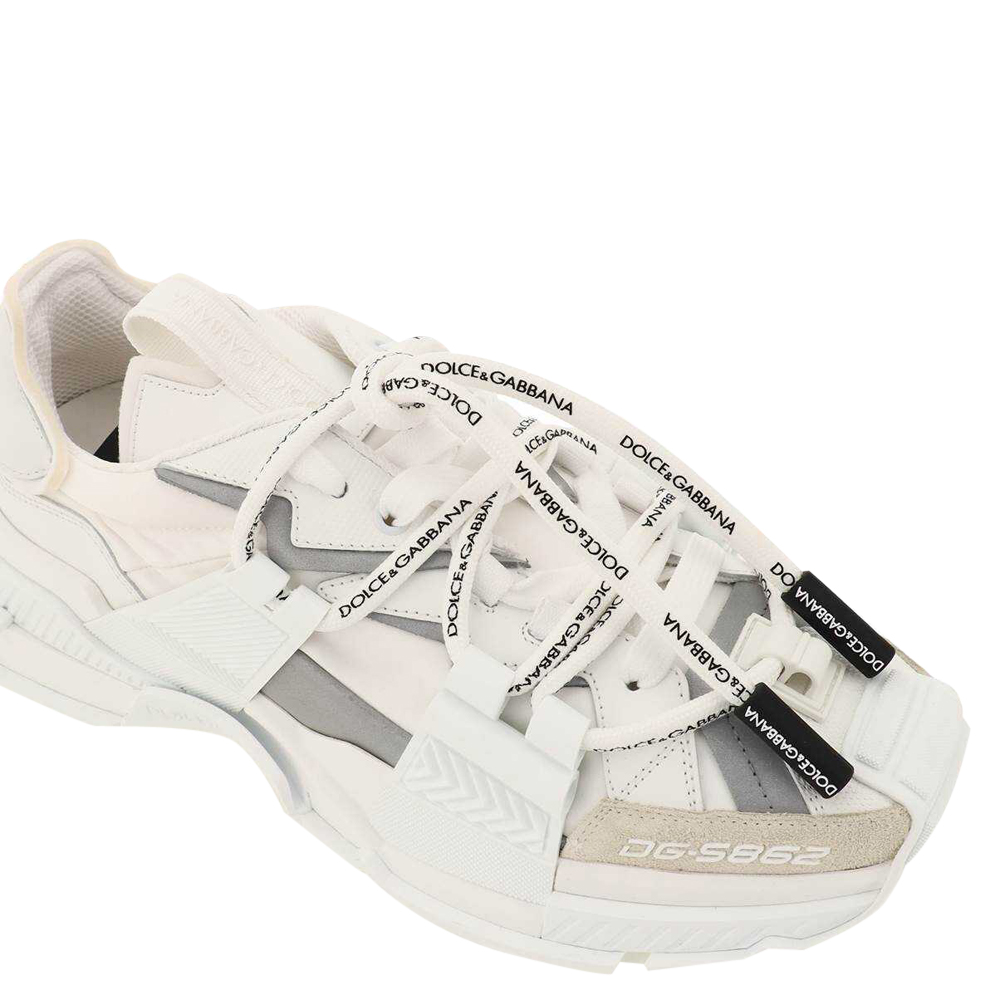 

Dolce & Gabbana White Mixed Material Space Sneakers Size IT