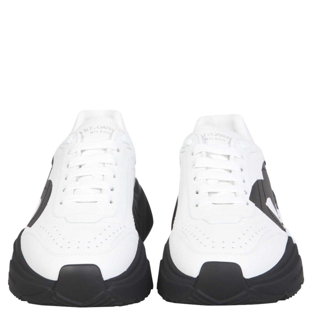 

Dolce & Gabbana White/Black Leather Daymaster Sneakers Size IT