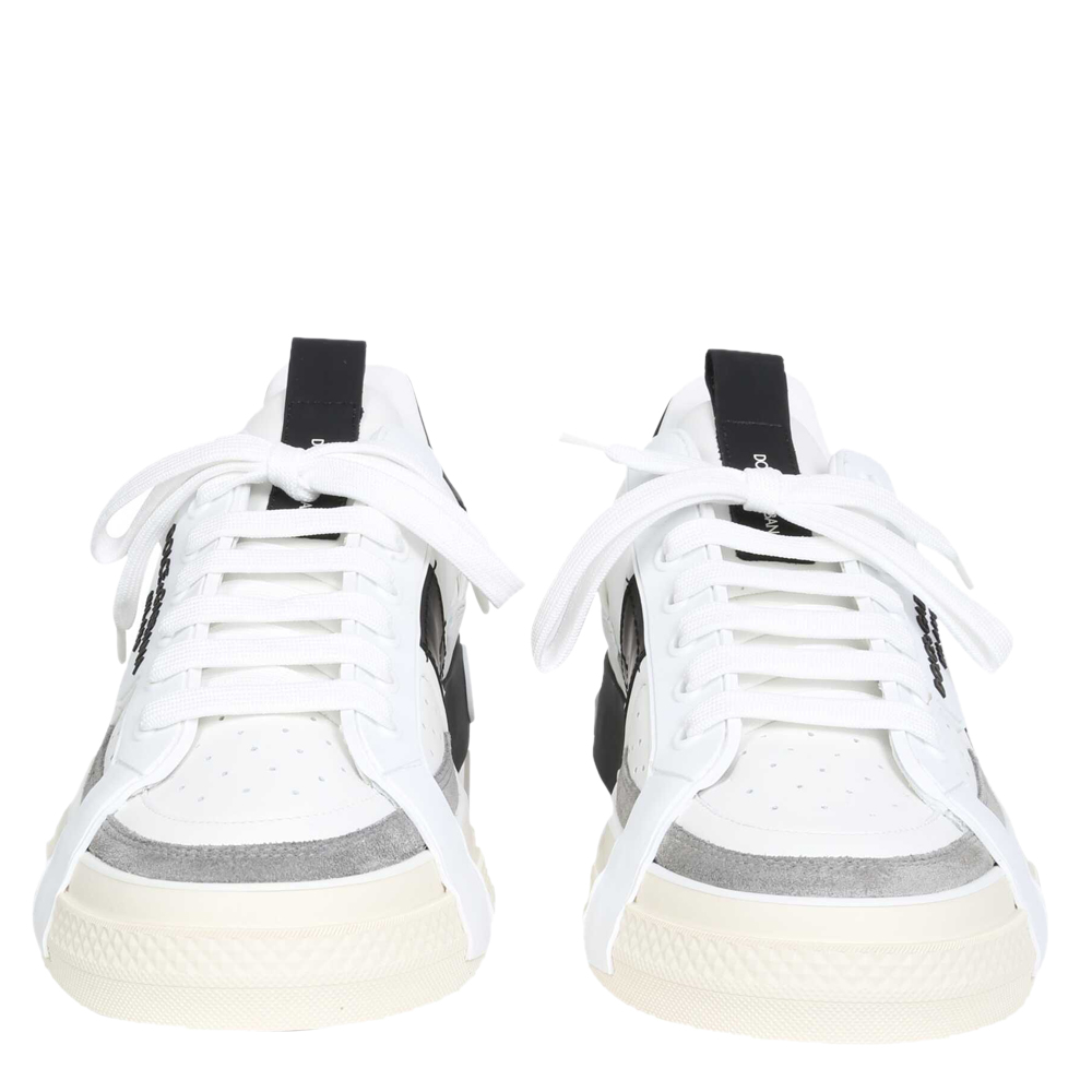 

Dolce & Gabbana White/Grey Calfskin 2.Zero Custom Sneakers Size IT