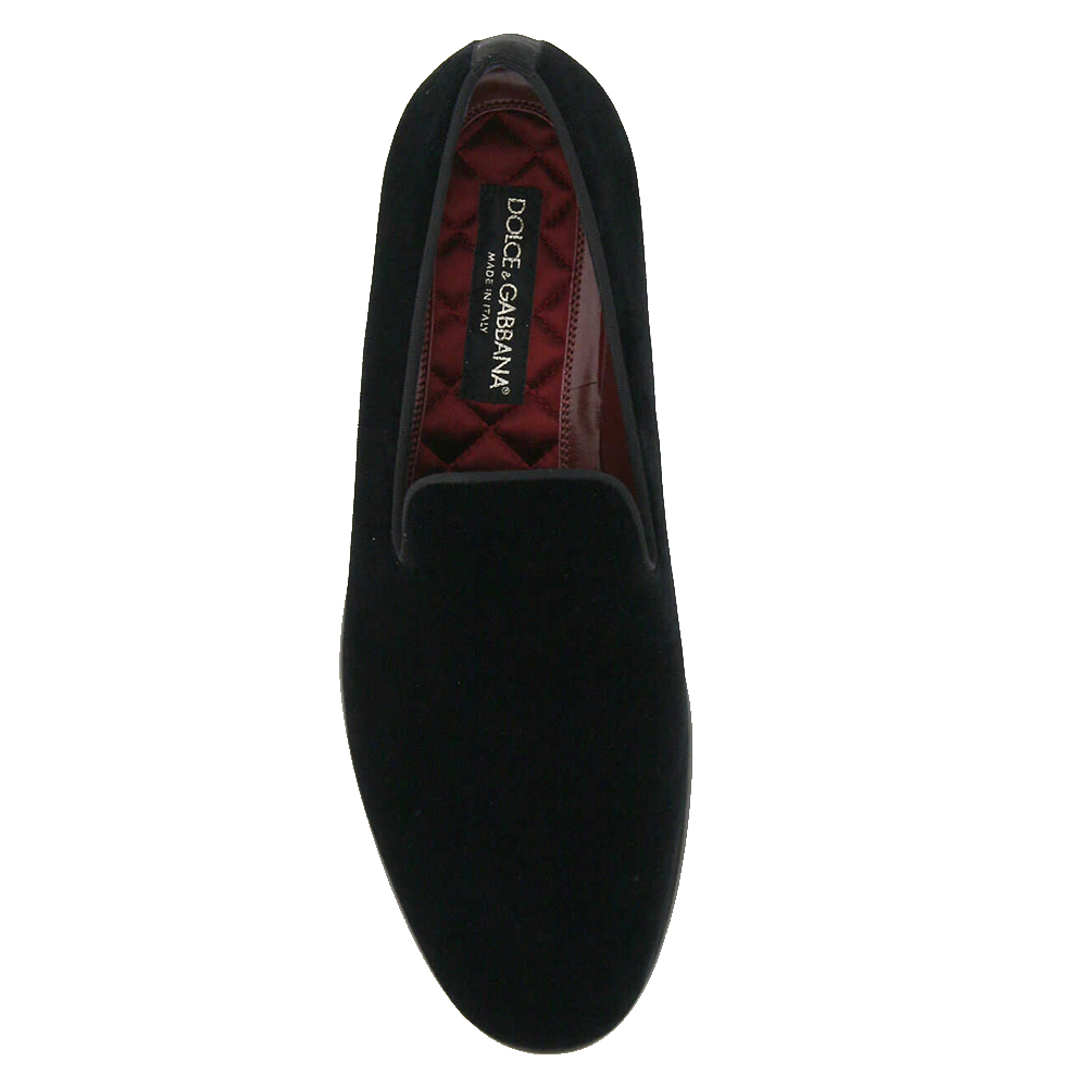 

Dolce & Gabbana Black Velvet Loafers Size IT