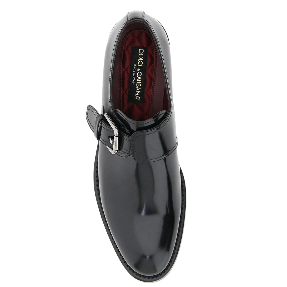 

Dolce & Gabbana Black Leather Monk Shoes Size IT