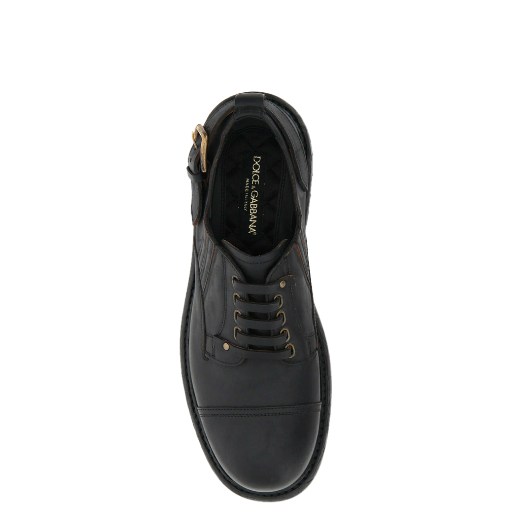 

Dolce & Gabbana Black Leather Cowhide Slip-On Shoes Size IT