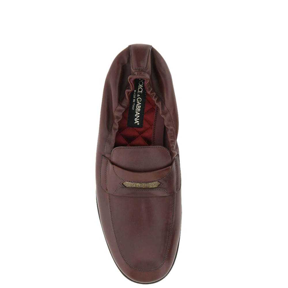 

Dolce & Gabbana Brown Calfskin Branded tag Loafers Size IT