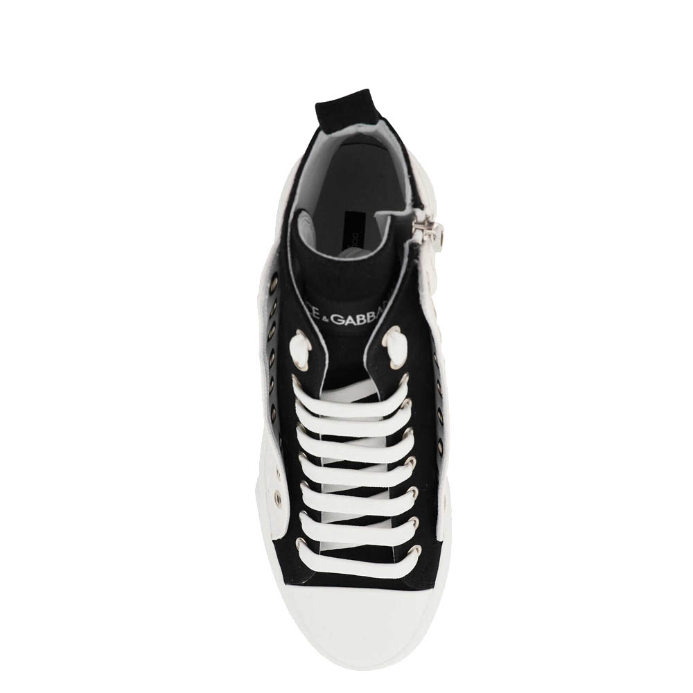 

Dolce & Gabbana White/Black Portofino Light Hi-Top Sneakers Size IT