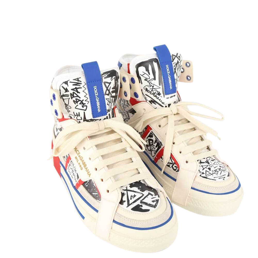 

Dolce & Gabbana Multicolor Custom 2.Zero Graffiti High Top Sneakers Size IT