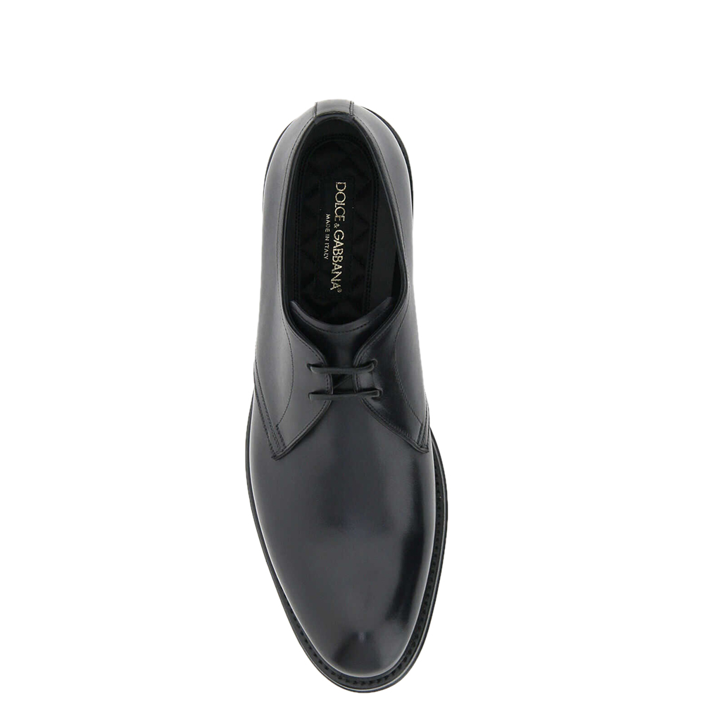 

Dolce & Gabbana Black Leather Lace-Up Shoes Size IT