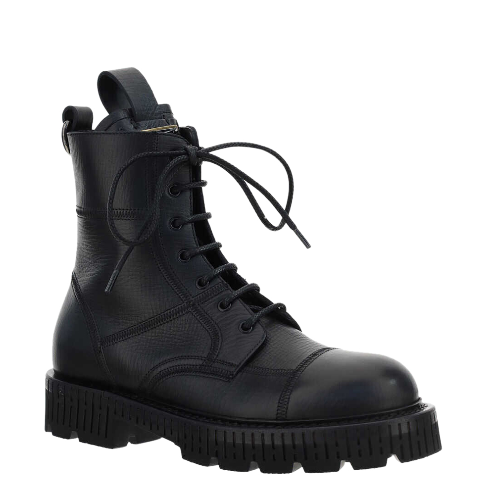 

Dolce & Gabbana Black Bernini Combat Boots Size IT