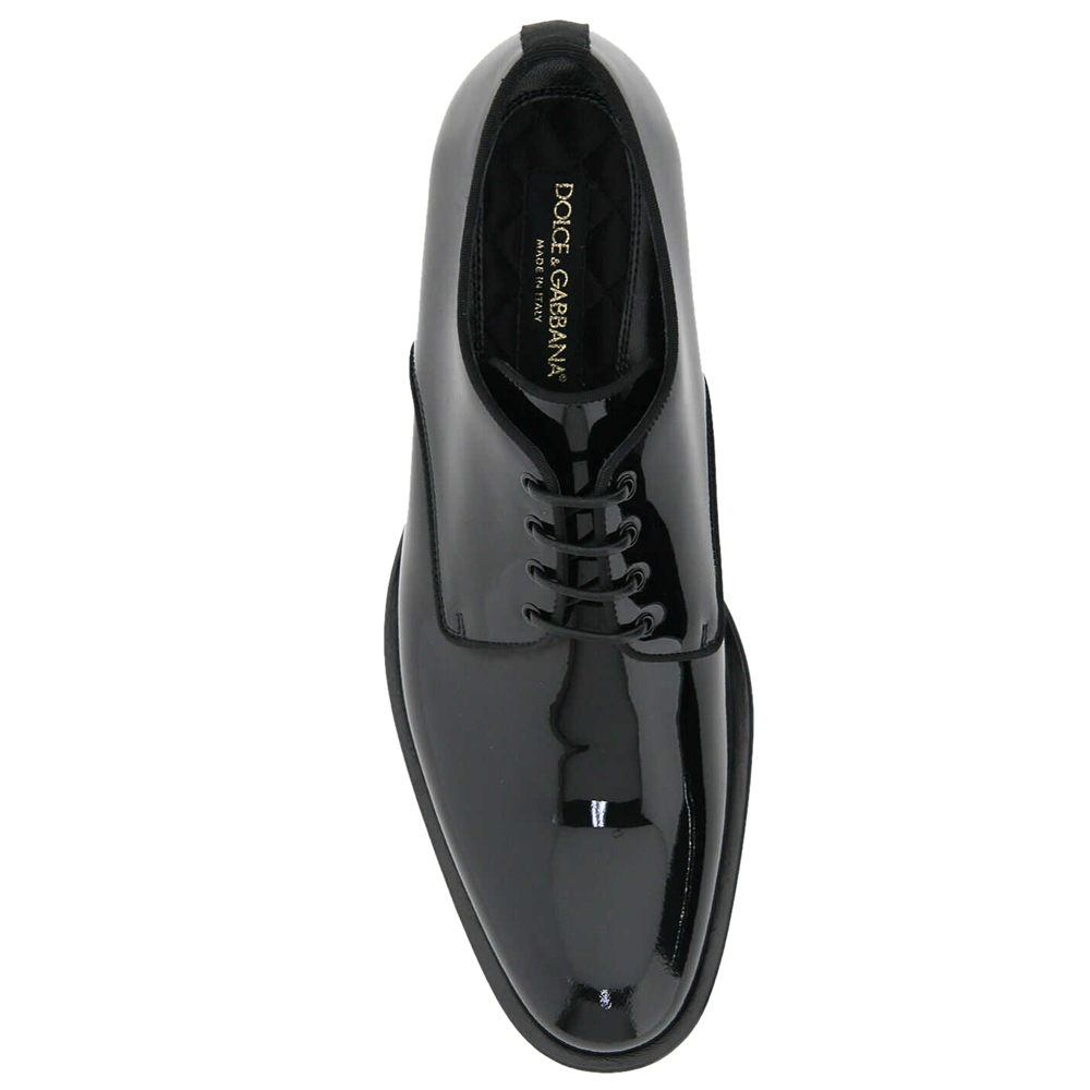 

Dolce & Gabbana Black Glossy Patent Leather Derby shoes Size IT