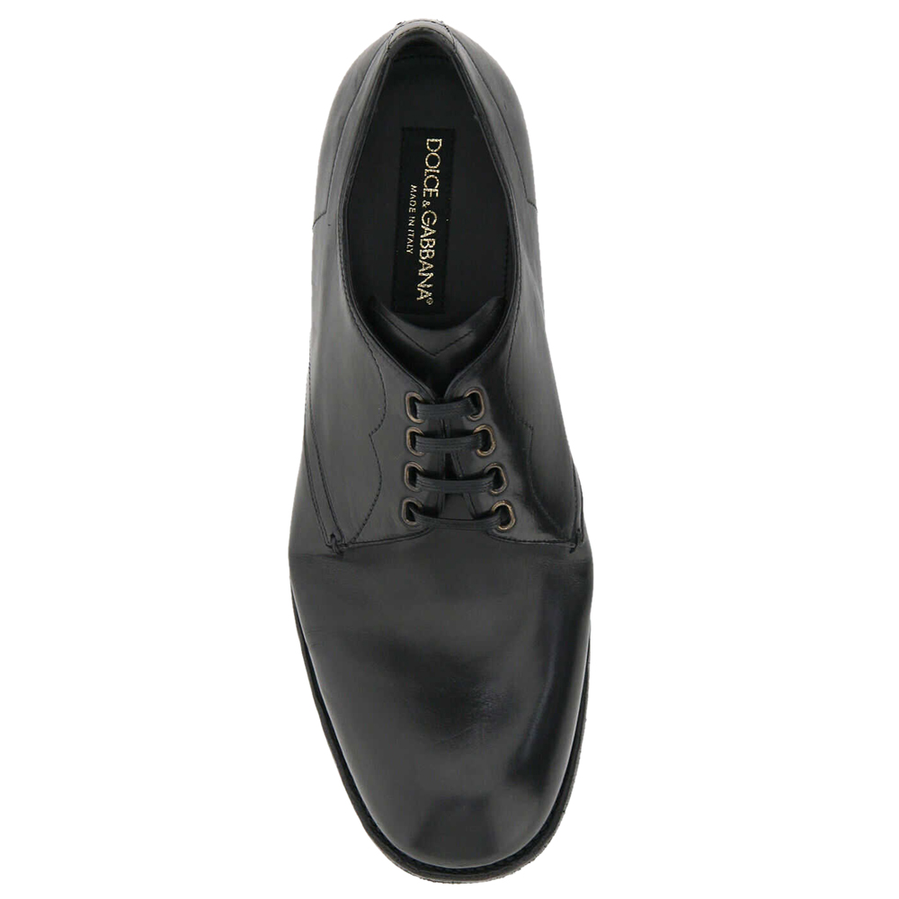 

Dolce & Gabbana Black Leather Derby Shoes Size IT