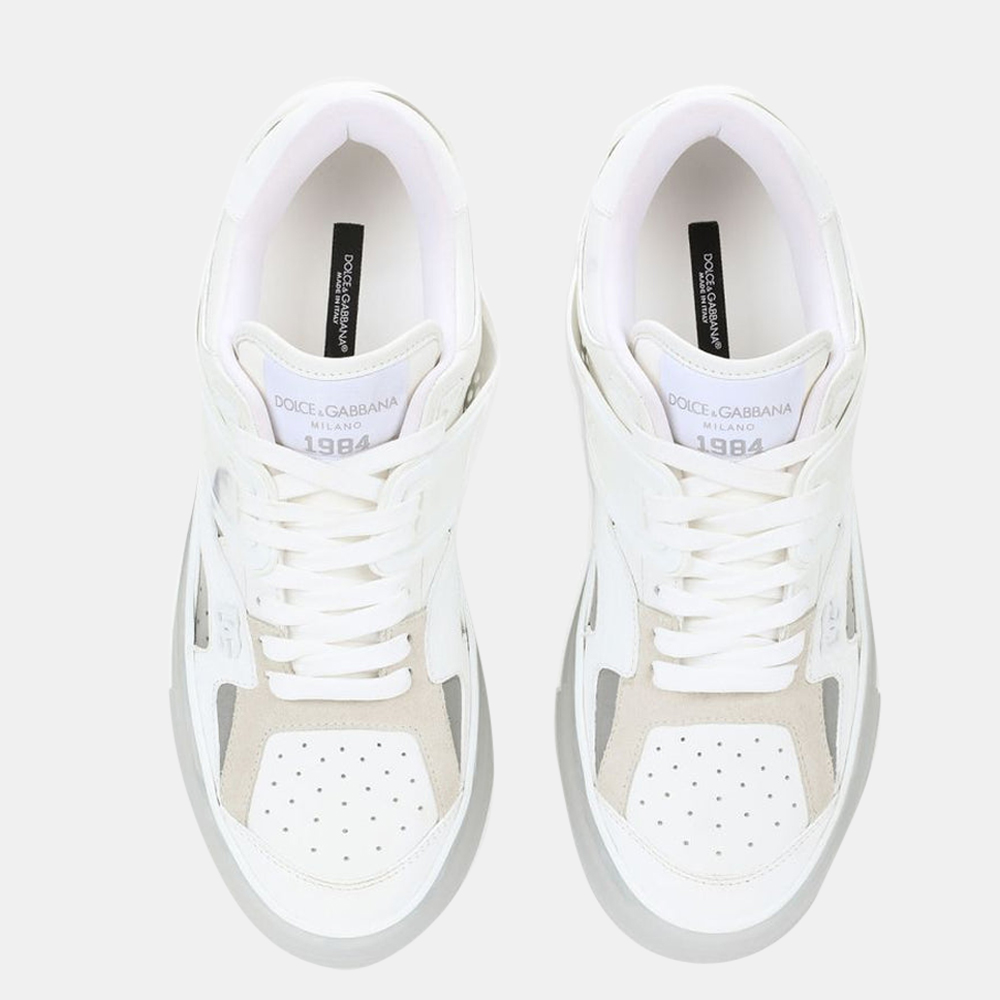 

Dolce & Gabbana White Leather Custom 2.zero Sneakers EU