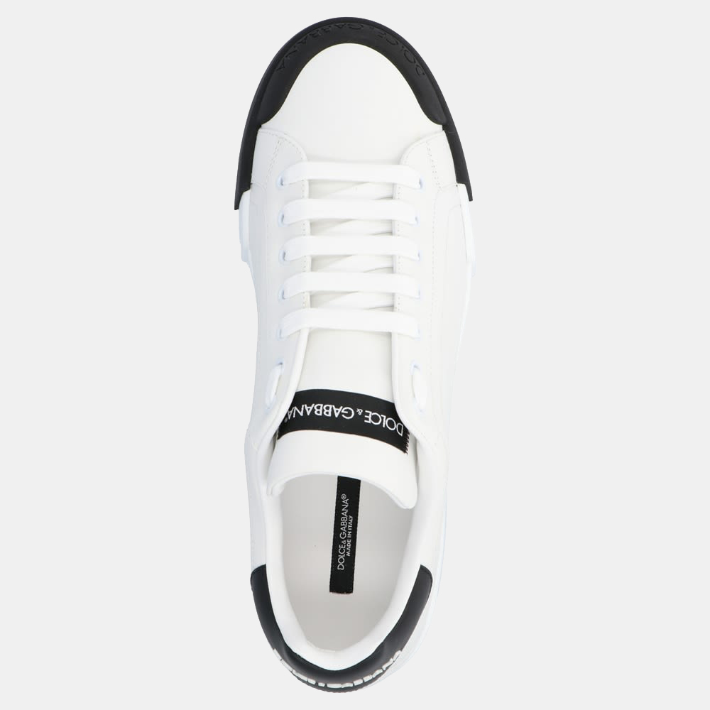 

Dolce & Gabbana White/Black Calfskin Nappa Potofino Sneaker Size EU