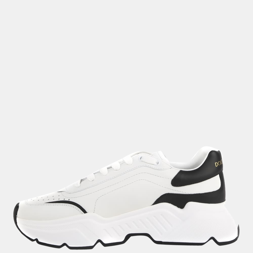 

Dolce & Gabbana White/Black Nappa Calfskin Daymaster Sneaker Size EU