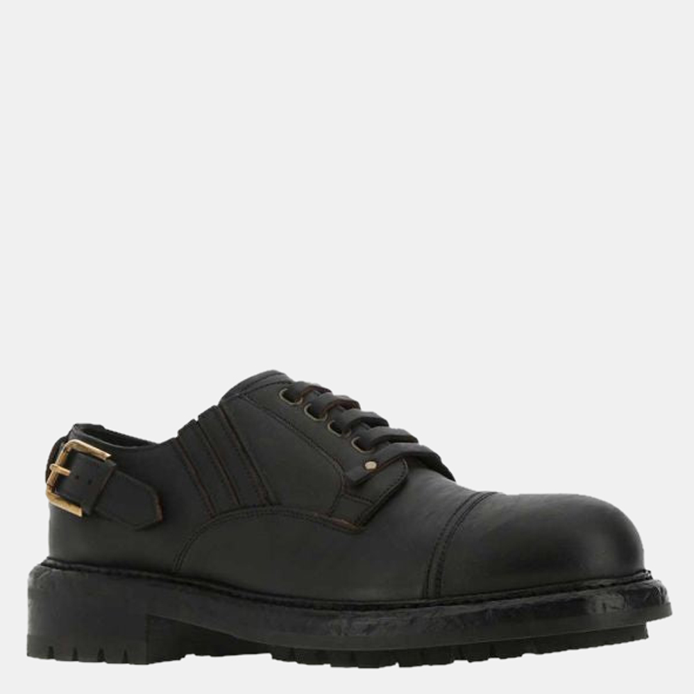 

Dolce & Gabbana Black Cowhide slip-on Derby Shoes Size EU