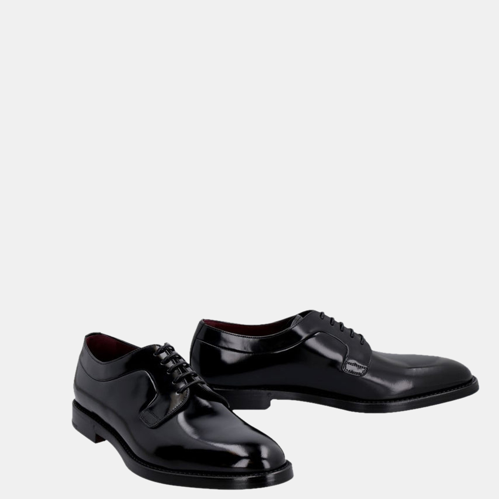 

Dolce & Gabbana Black Leather Lace-up Derby Shoes Size EU