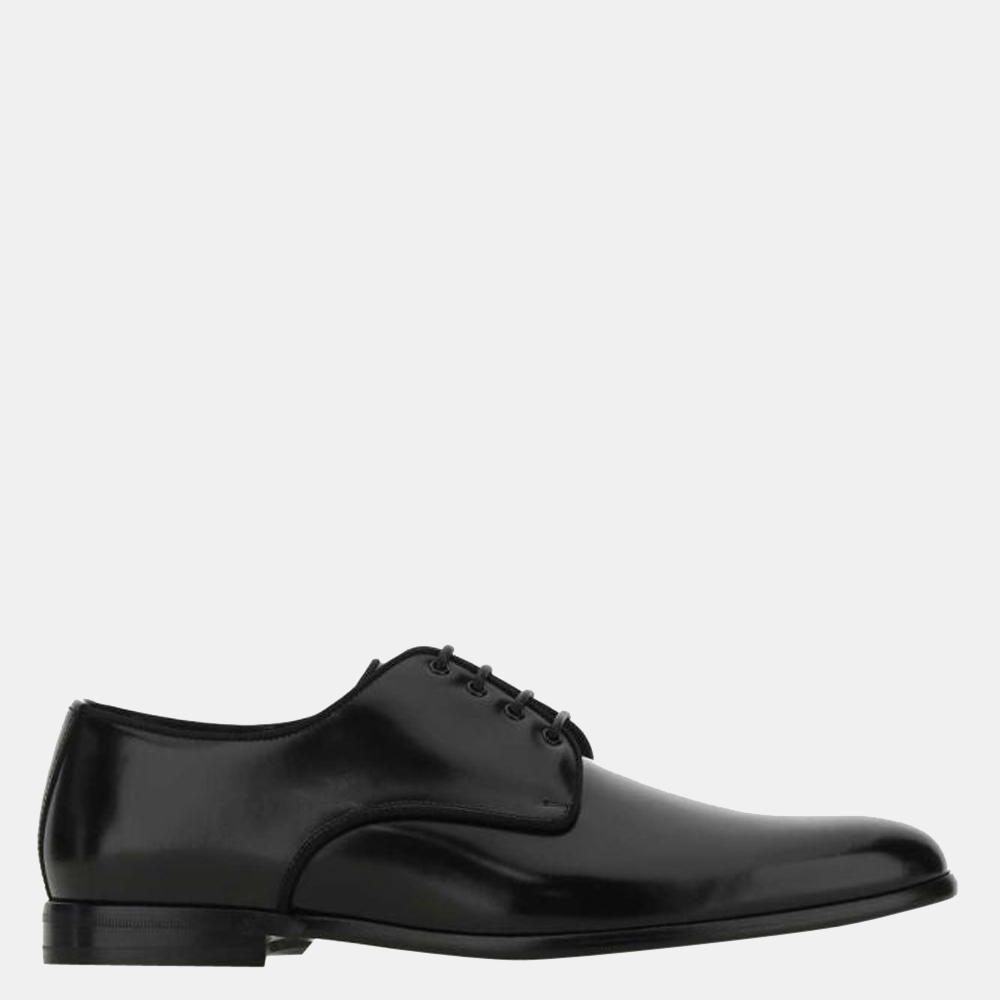 

Dolce & Gabbana Black Leather Derby Shoes Size EU