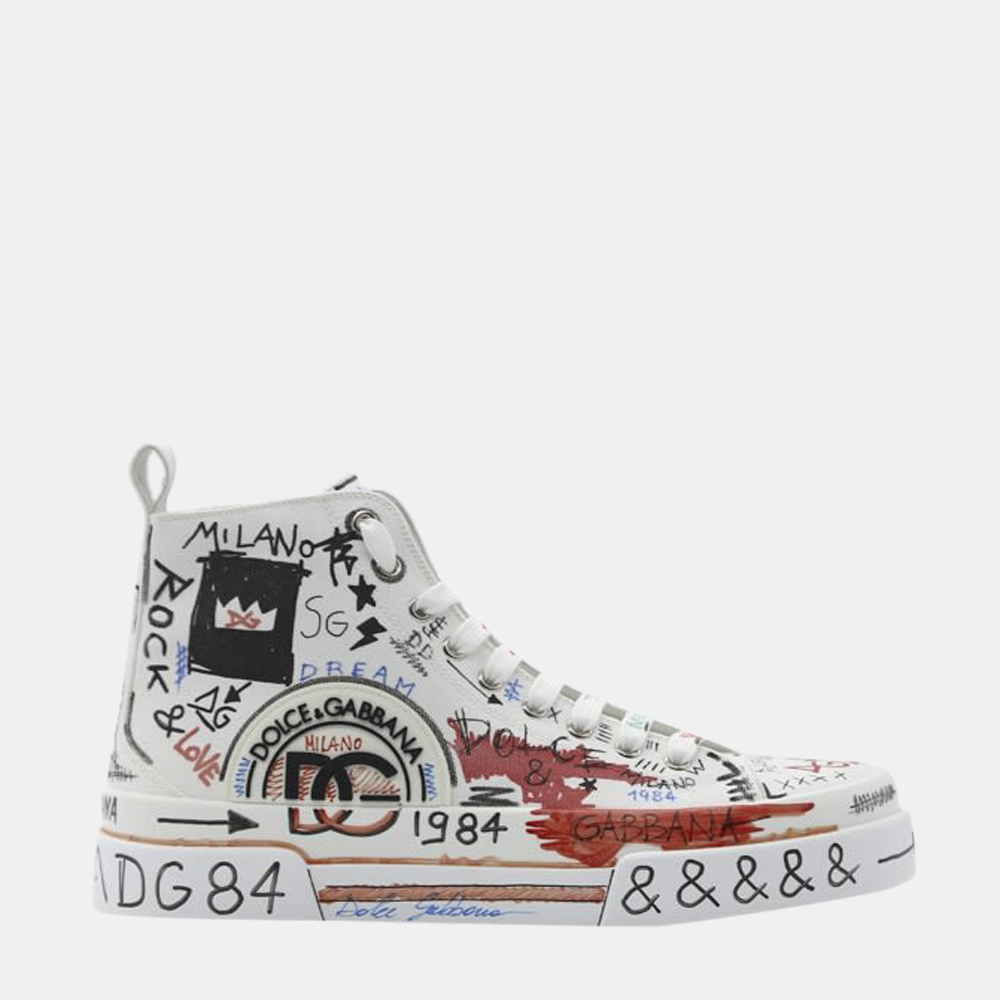 

Dolce & Gabbana White Portofino Light graffiti-print Sneaker Size EU, Multicolor