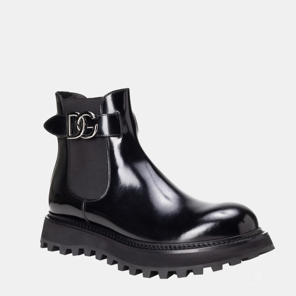 

Dolce & Gabbana Black Leather Chelsea Boots Size EU