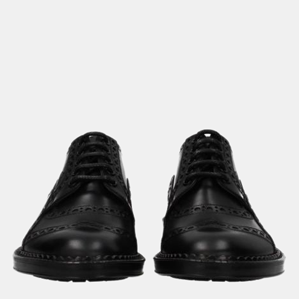 

Dolce & Gabbana Black Leather Lace Up Shoes US 12 EU
