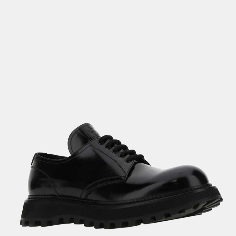 

Dolce & Gabbana Black Brushed calfskin Derby shoes EU