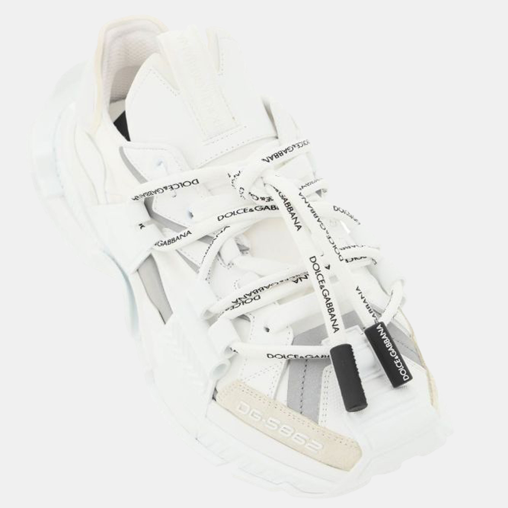 

Dolce & Gabbana White Mixed Material Space Sneakers EU