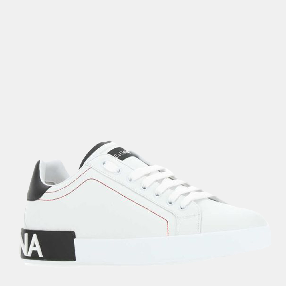 

Dolce & Gabbana White/Black Portofino Sneaker EU