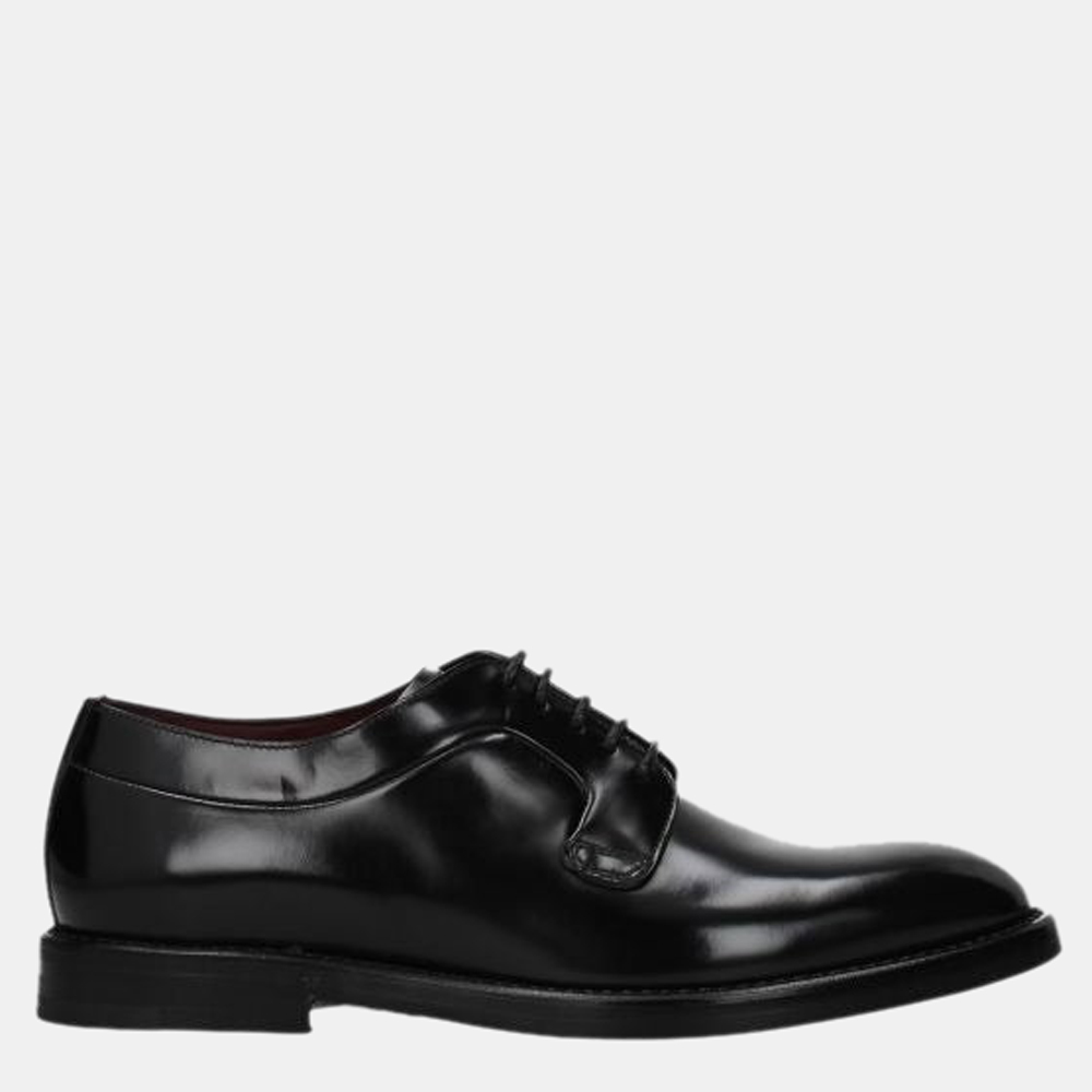

Dolce & gabbana Black Leather Lace Up And Monkstrap Derby Shoes Size US 8 EU