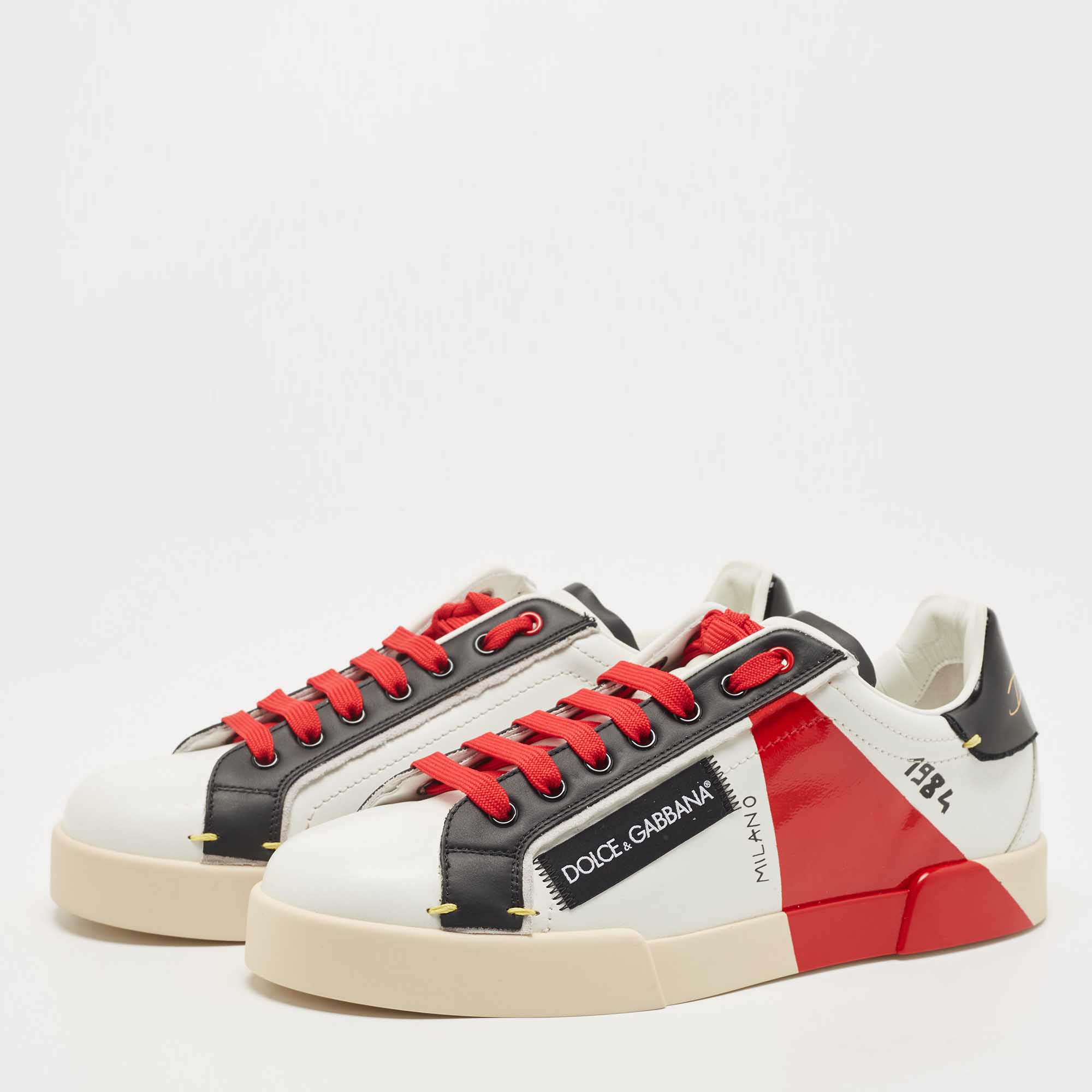 

Dolce & Gabbana Multicolor Leather 1984 Milano Sneakers Size