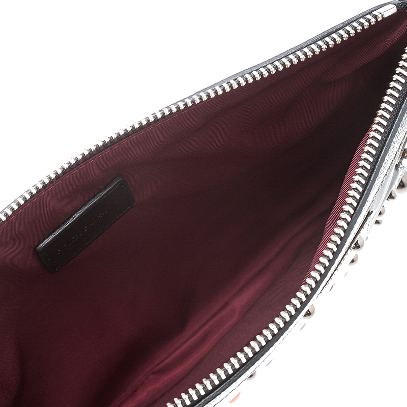 Pre Owned Dolce and Gabbana Black Nylon Radio Zip Pouch