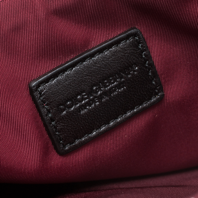 Pre Owned Dolce and Gabbana Black Nylon Radio Zip Pouch