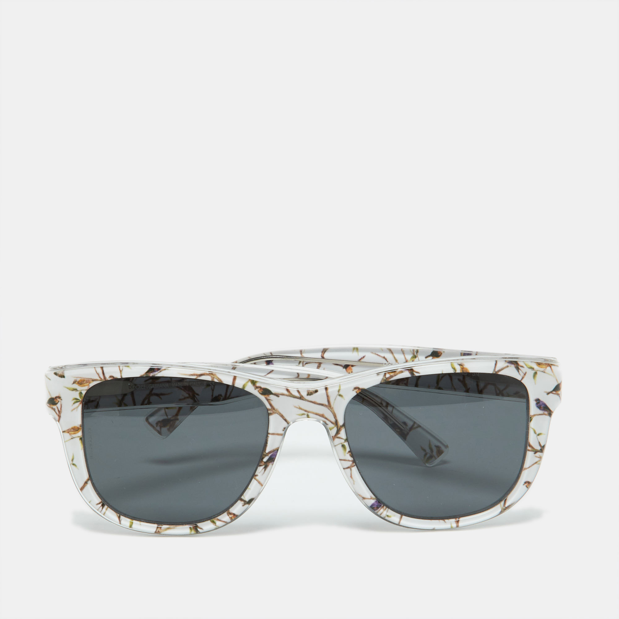 

Dolce & Gabbana White Bird Print/Grey DG4284 Wayfarer Sunglasses