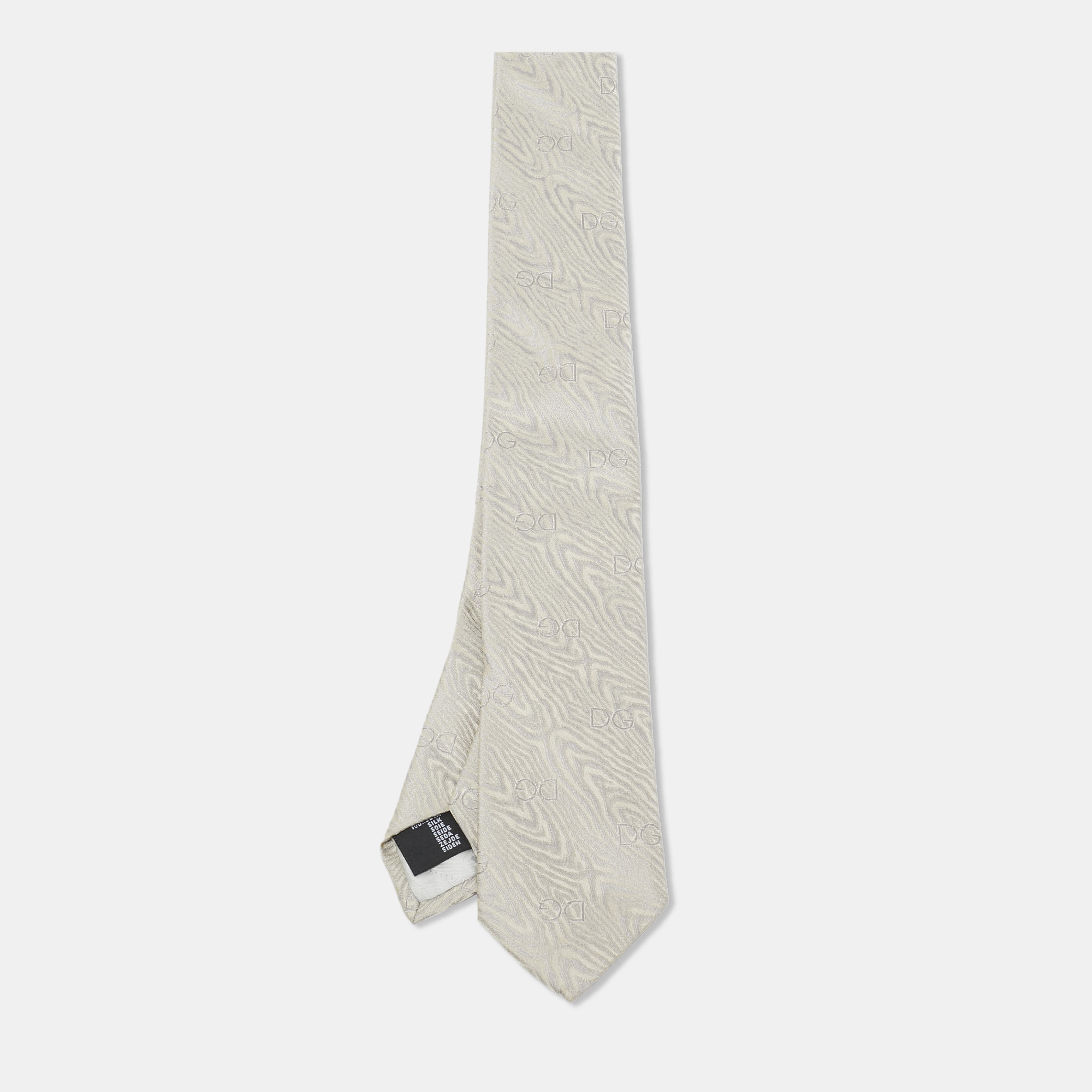 

Dolce & Gabbana Grey Patterned Silk Tie