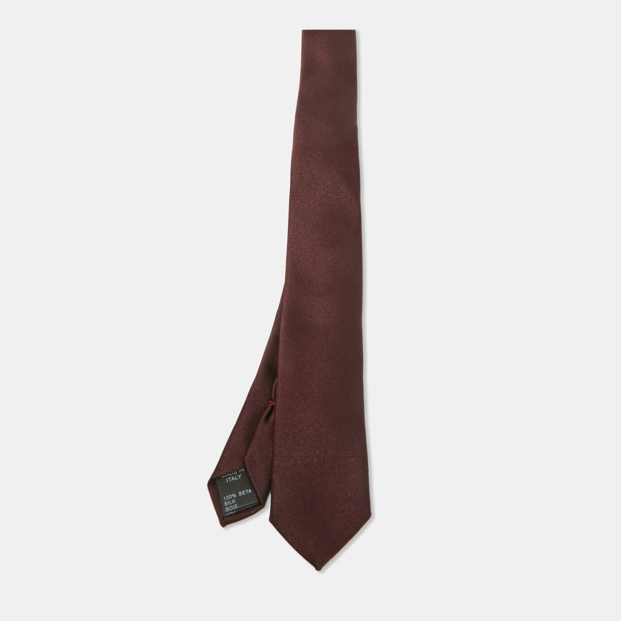

Dolce & Gabbana Burgundy Silk Skinny Tie
