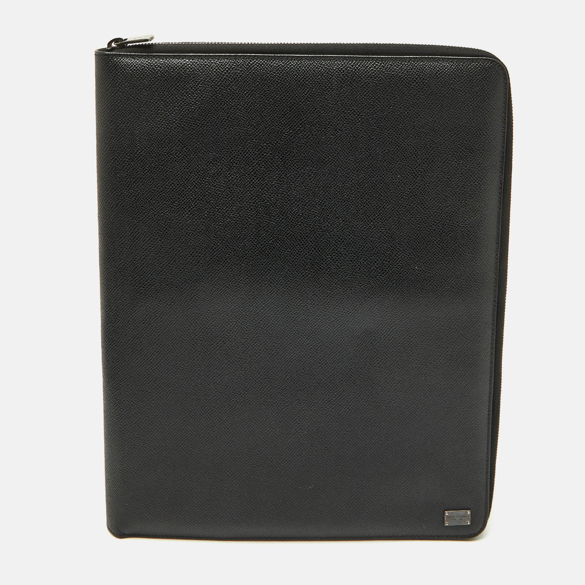

Dolce & Gabbana Black Leather Business Agenda Organizer