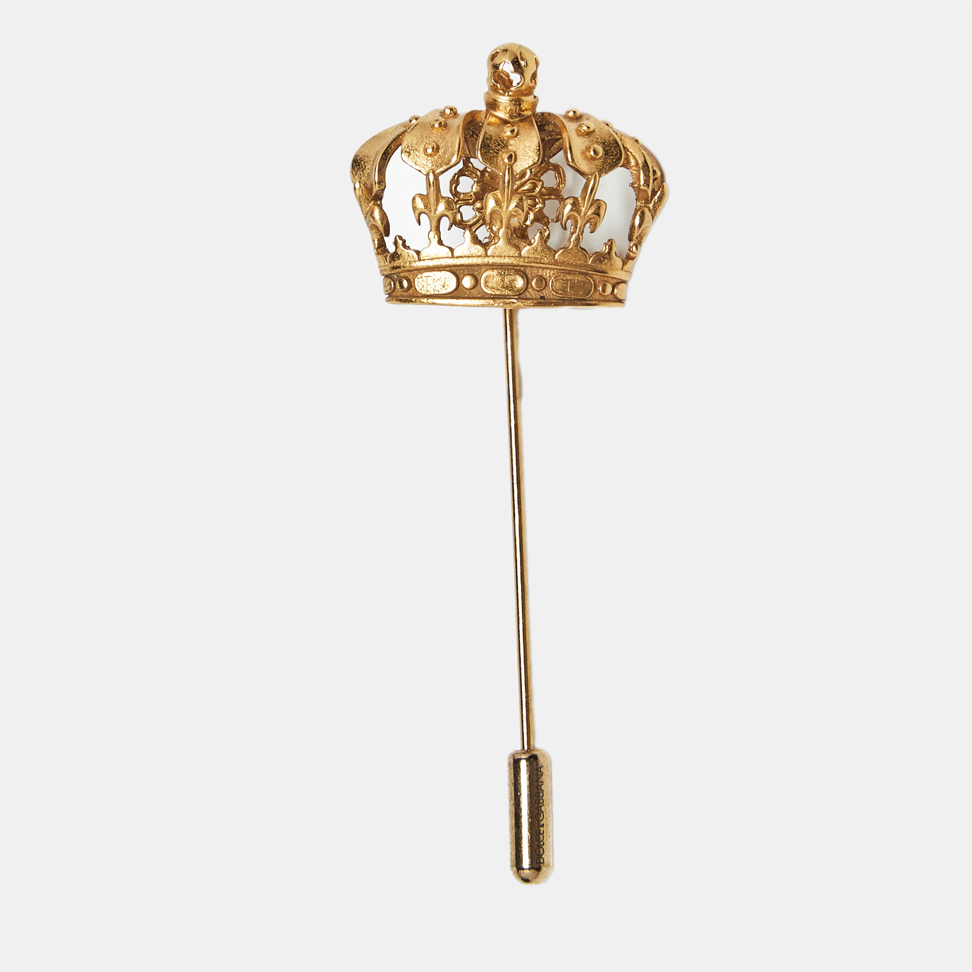 

Dolce & Gabbana Crown Gold Tone Brooch