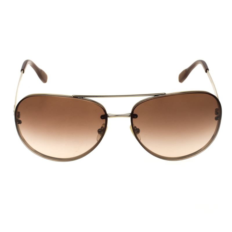 

Dolce & Gabbana Gold/Brown Gradient DG6086 Aviator Sunglasses