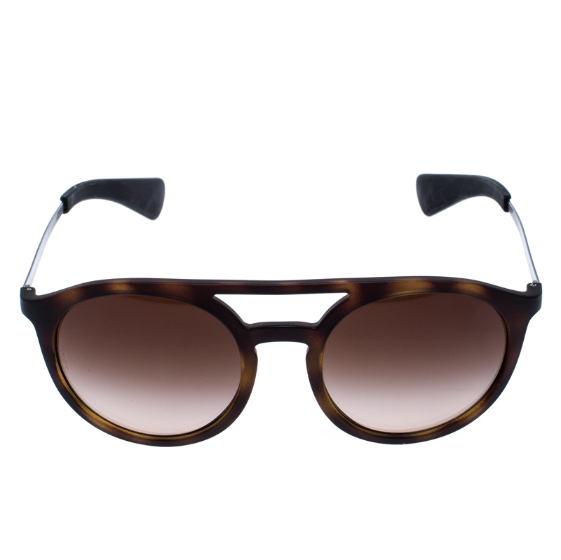 

Dolce & Gabbana Havana Brown/ Brown Gradient DG 6101 Round Sunglasses