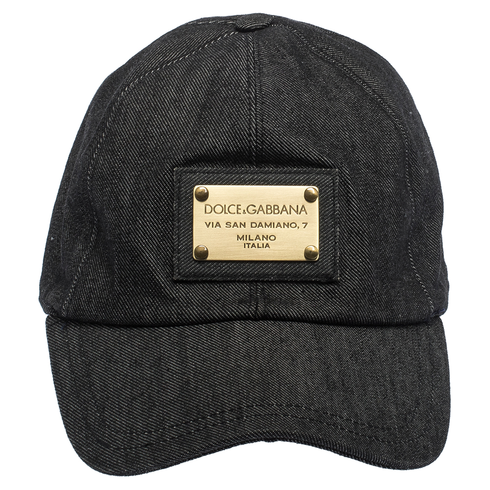 

Dolce & Gabbana Charcoal Grey Denim Baseball Cap
