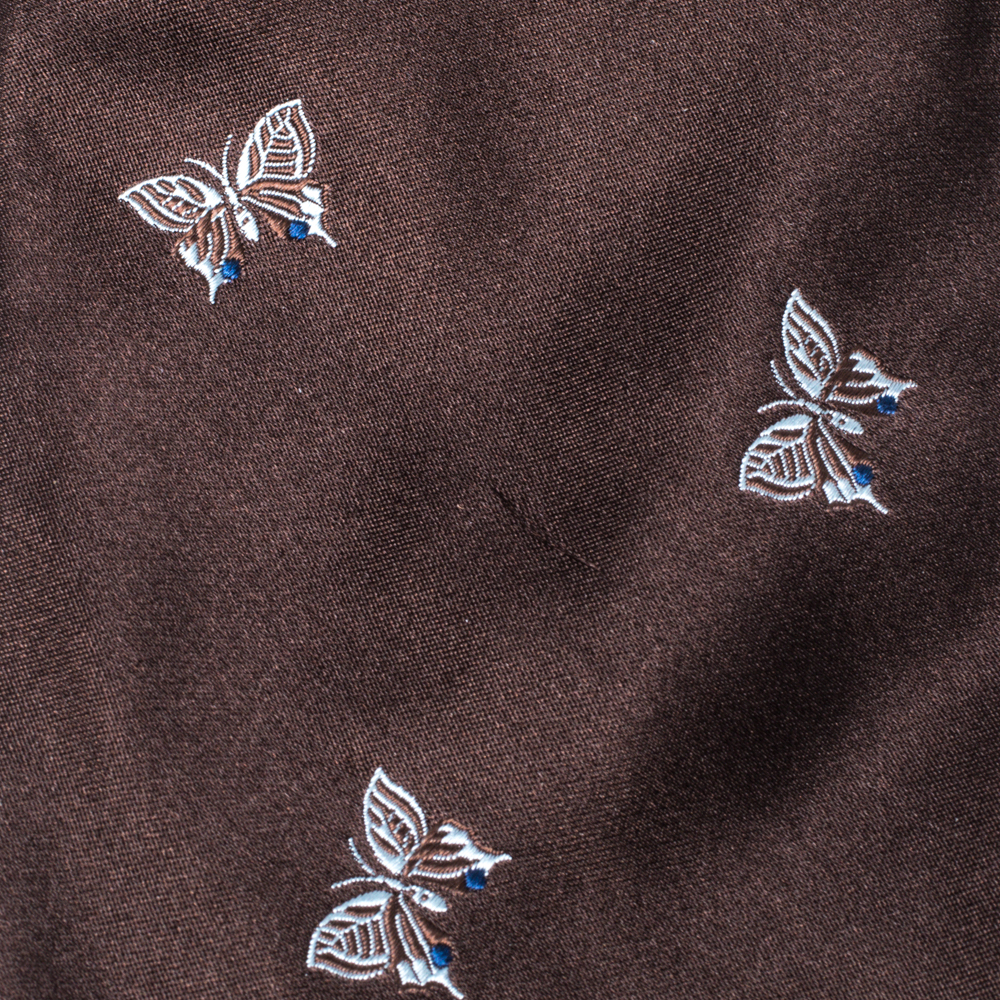 

Dolce & Gabbana Brown Butterfly Motif Silk Jacquard Tie