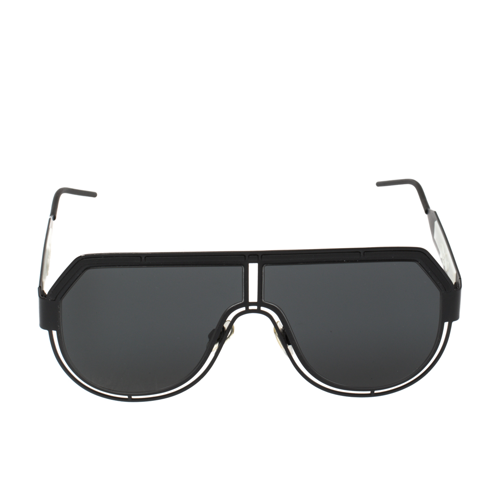 

Dolce & Gabbana Black Miami DG 2261 Shield Aviator Sunglasses