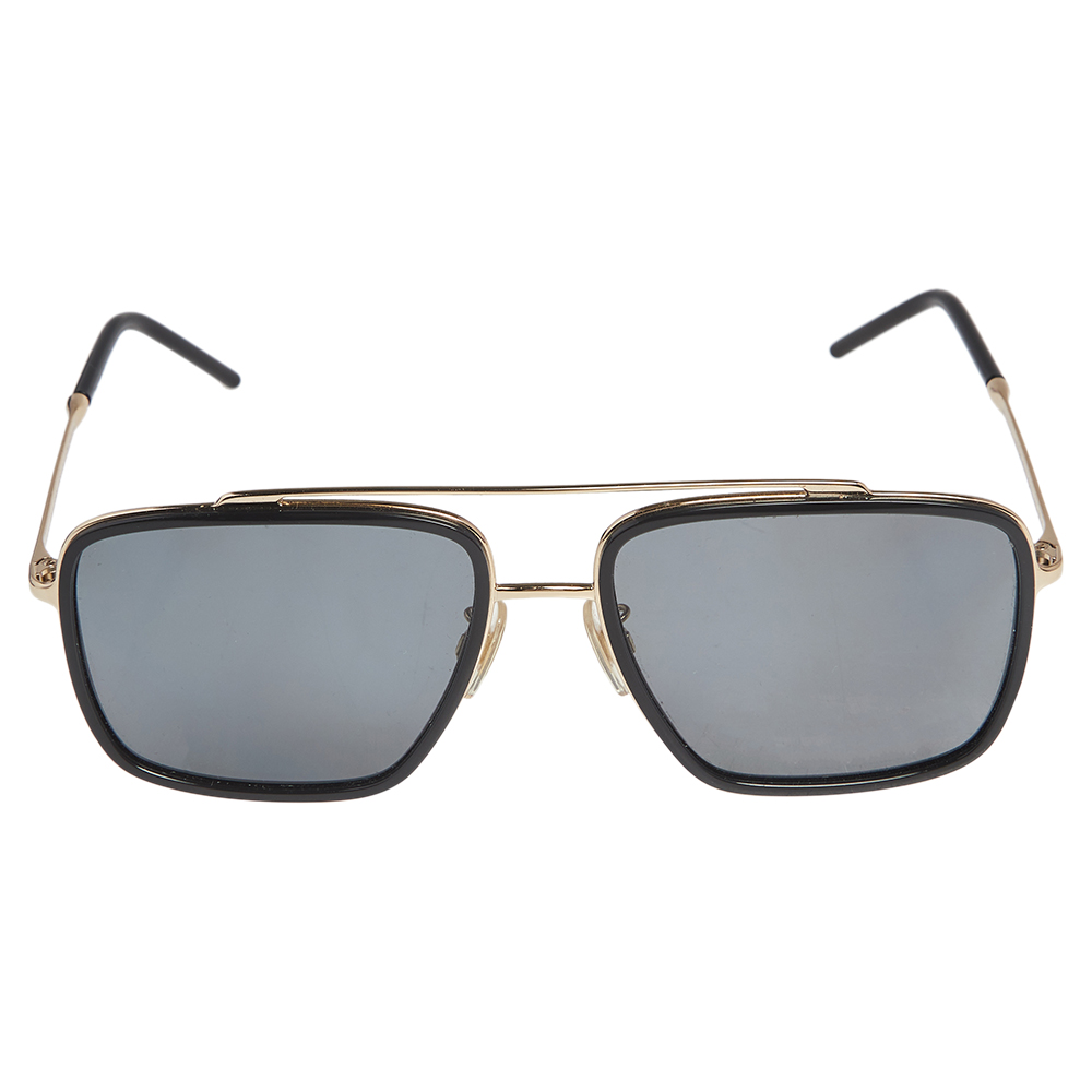 

Dolce & Gabbana Black / Grey DG 2220 Pilot Sunglasses