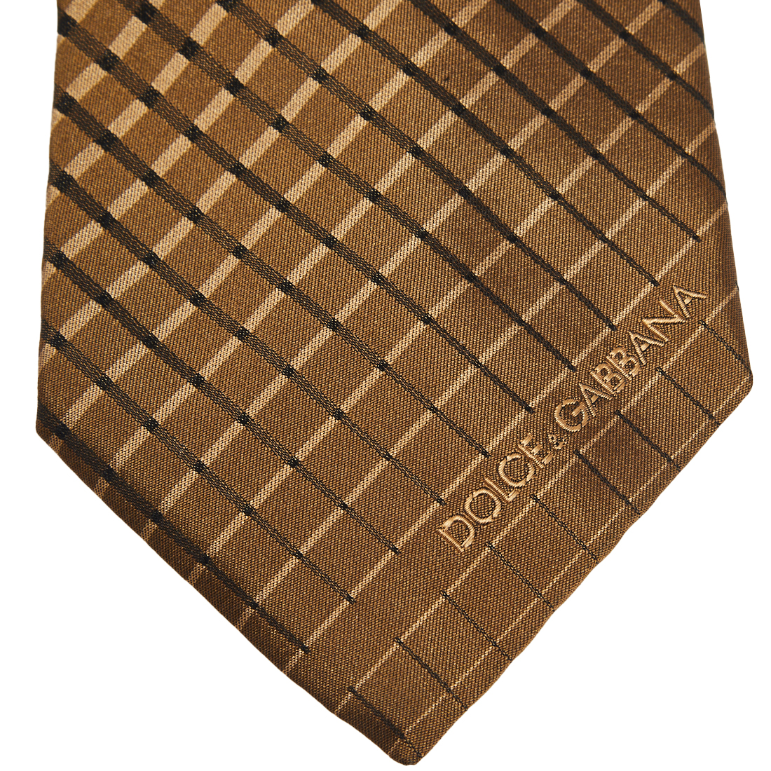 

Dolce & Gabbana Brown Silk Jacquard Tie