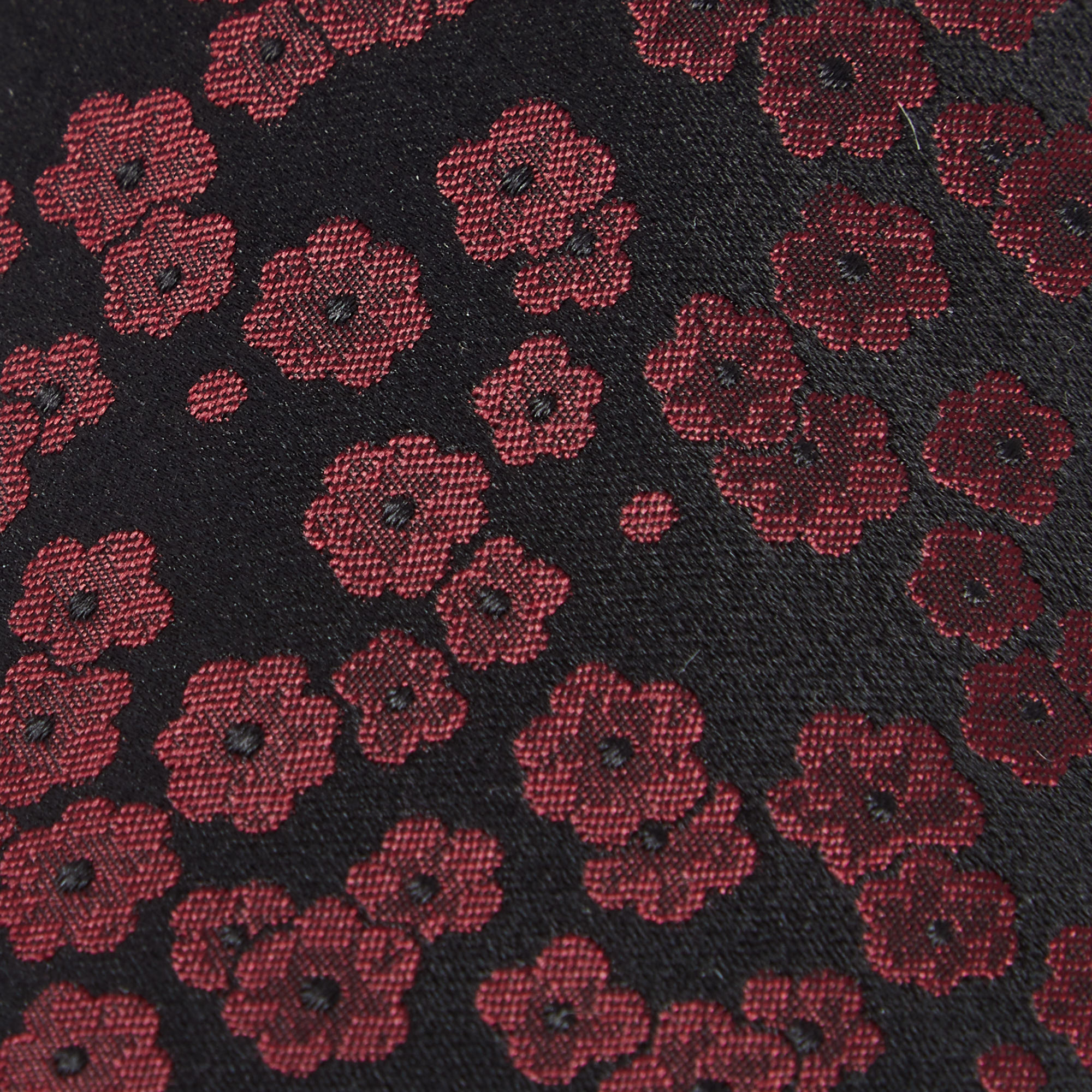 

Dolce & Gabbana Bicolor Floral Jacquard Silk Tie, Black