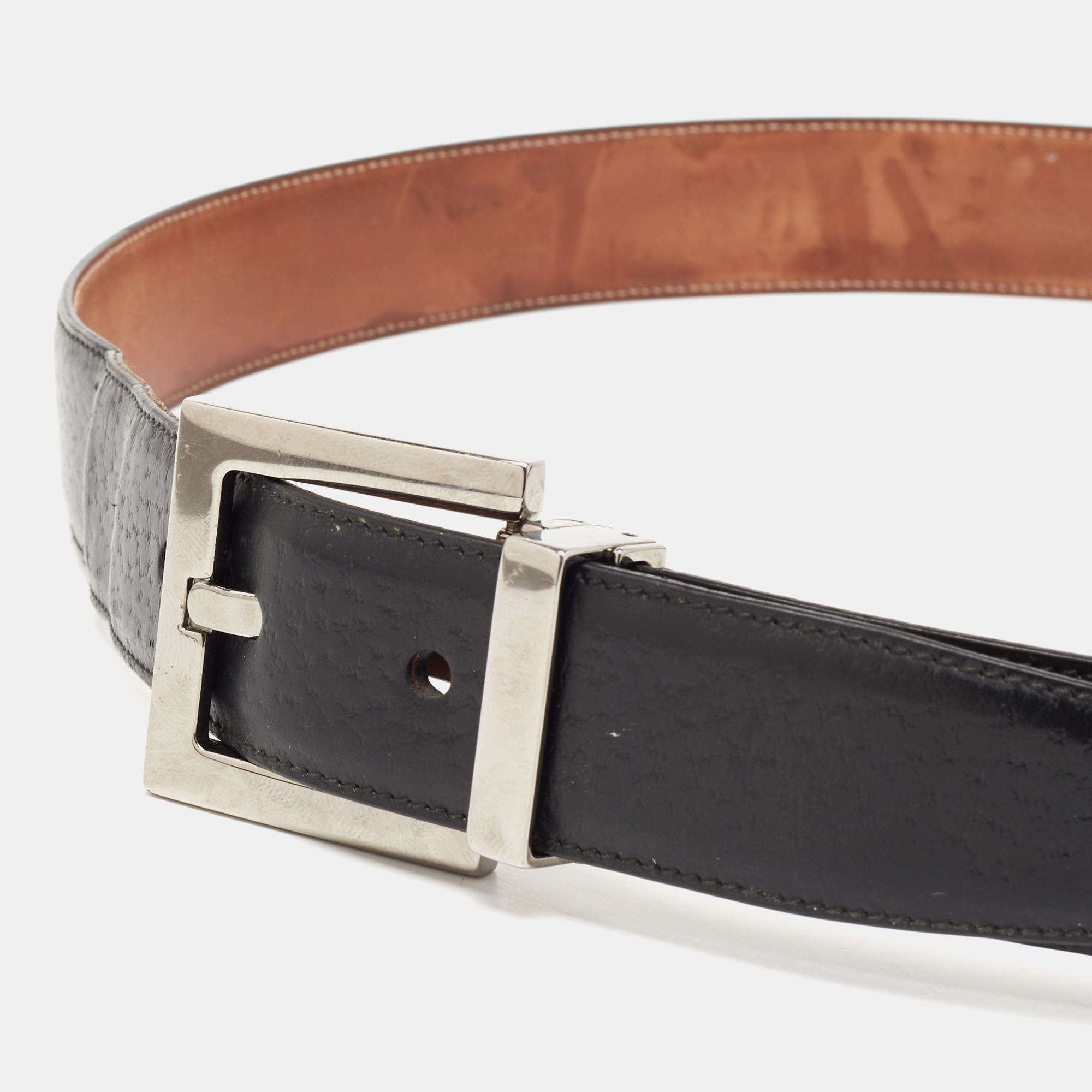 

Dolce & Gabbana Black Leather Buckle Belt