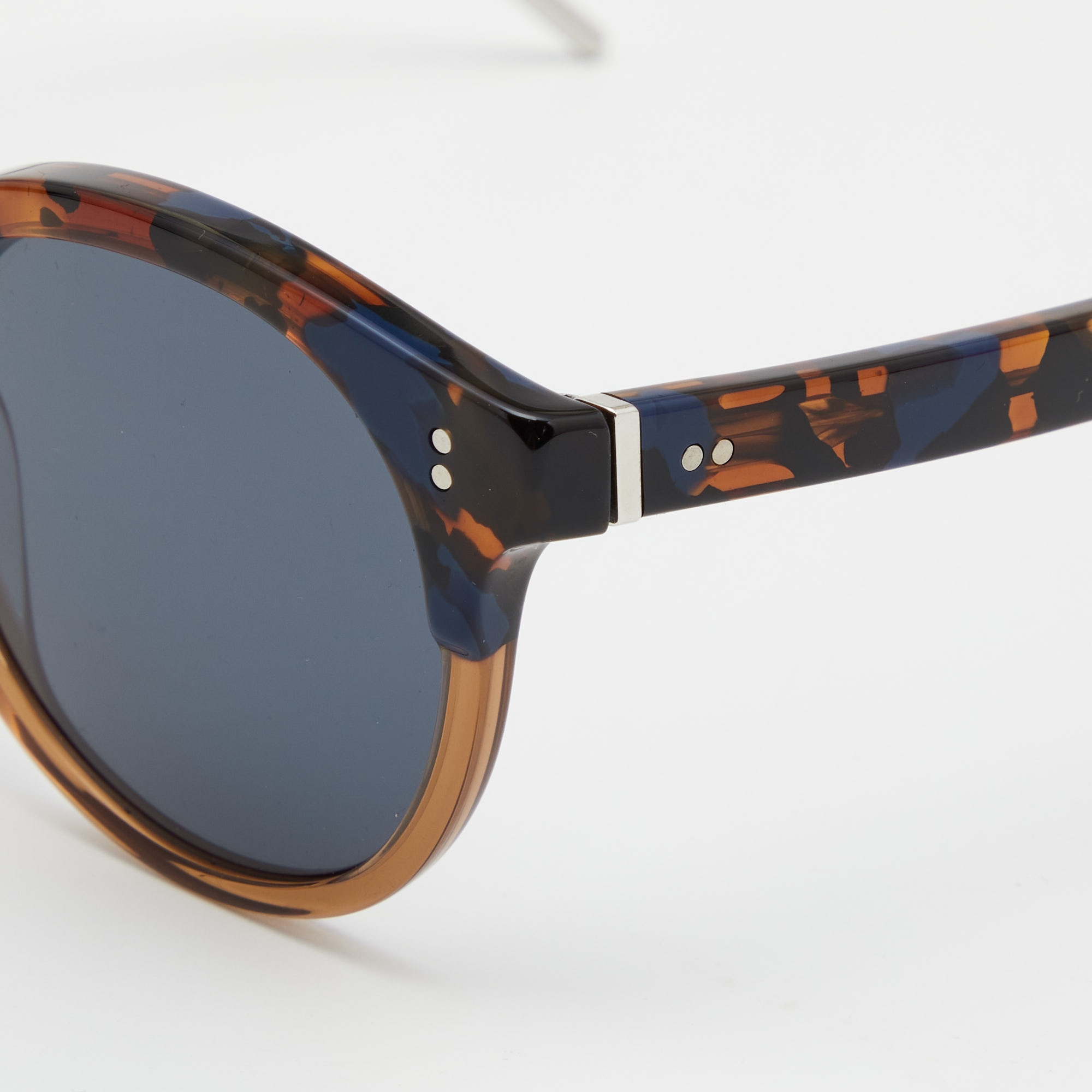

Dolce & Gabbana Havana/Blue DG4329-F Round Sunglasses, Brown